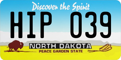 ND license plate HIP039
