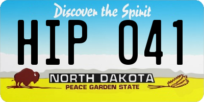 ND license plate HIP041