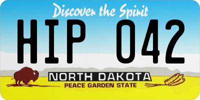 ND license plate HIP042