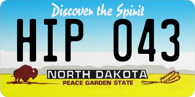 ND license plate HIP043