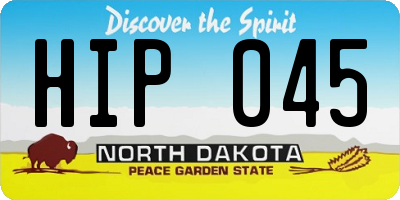 ND license plate HIP045