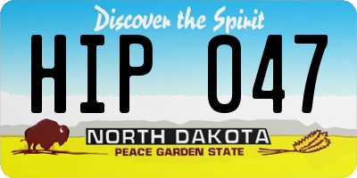 ND license plate HIP047