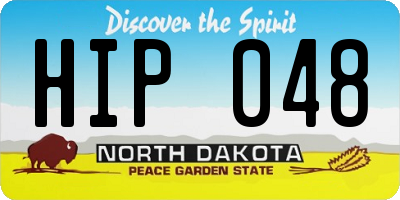 ND license plate HIP048