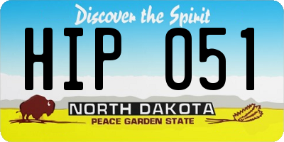 ND license plate HIP051
