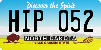 ND license plate HIP052