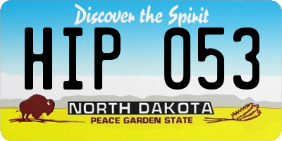 ND license plate HIP053