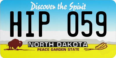 ND license plate HIP059