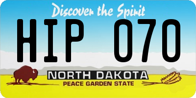 ND license plate HIP070