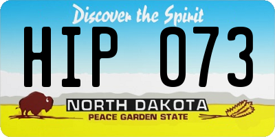 ND license plate HIP073