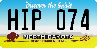 ND license plate HIP074