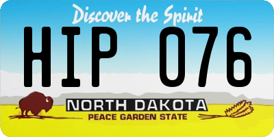 ND license plate HIP076