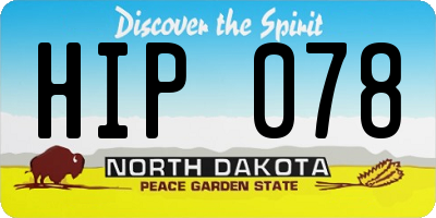 ND license plate HIP078