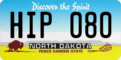 ND license plate HIP080