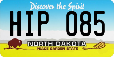 ND license plate HIP085