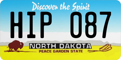 ND license plate HIP087