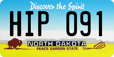 ND license plate HIP091