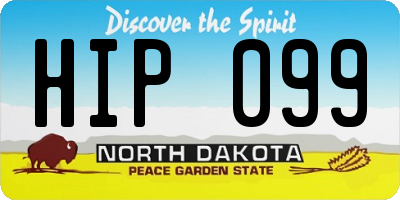 ND license plate HIP099