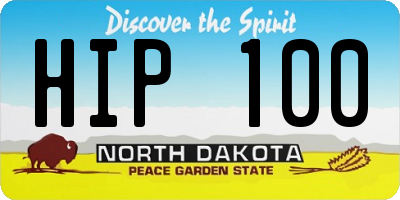 ND license plate HIP100
