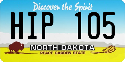 ND license plate HIP105