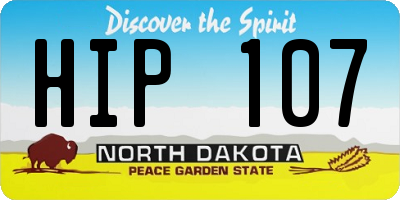 ND license plate HIP107