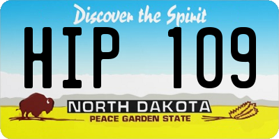 ND license plate HIP109