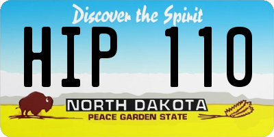 ND license plate HIP110