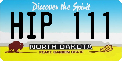 ND license plate HIP111