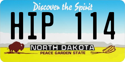 ND license plate HIP114