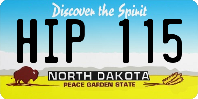 ND license plate HIP115