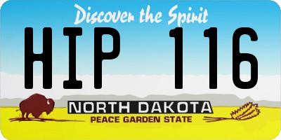 ND license plate HIP116