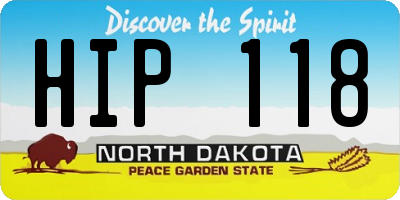 ND license plate HIP118