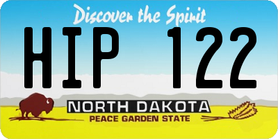 ND license plate HIP122