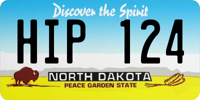 ND license plate HIP124