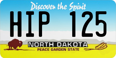 ND license plate HIP125