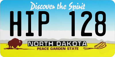 ND license plate HIP128