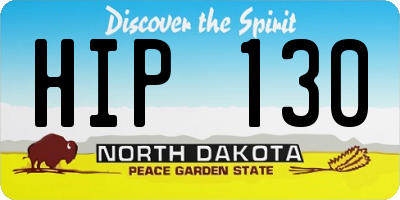 ND license plate HIP130