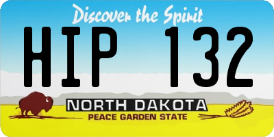 ND license plate HIP132