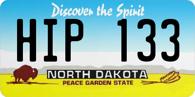 ND license plate HIP133