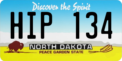 ND license plate HIP134