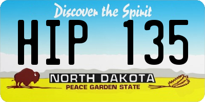ND license plate HIP135