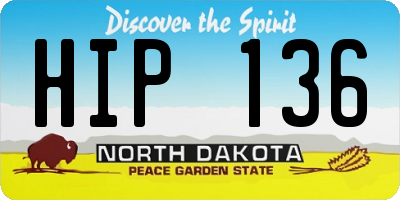 ND license plate HIP136