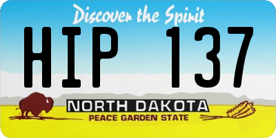 ND license plate HIP137