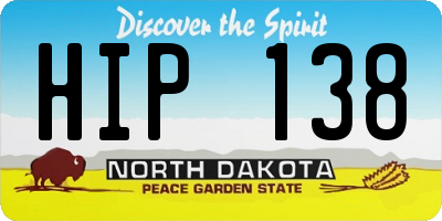 ND license plate HIP138