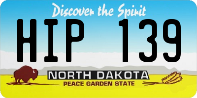 ND license plate HIP139