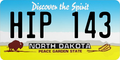 ND license plate HIP143