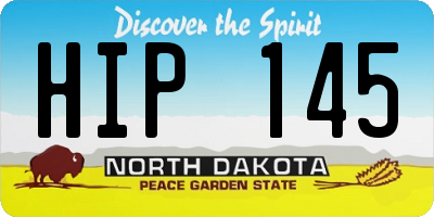 ND license plate HIP145