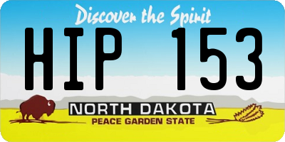 ND license plate HIP153