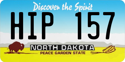 ND license plate HIP157