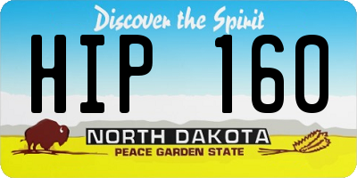 ND license plate HIP160