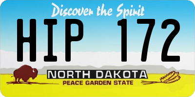 ND license plate HIP172